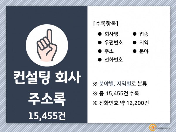 한국콘텐츠미디어,2022 컨설팅 회사 주소록 CD
